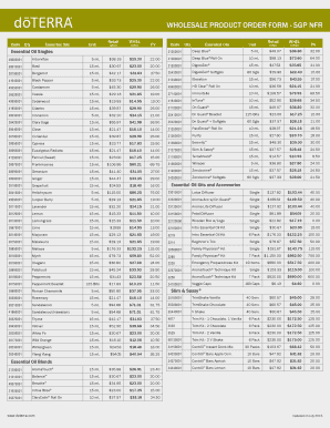 Doterra Canada Price List  Form