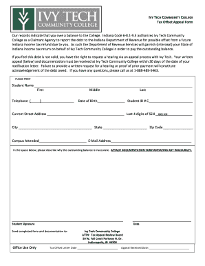 Ivy Tech Tax Form