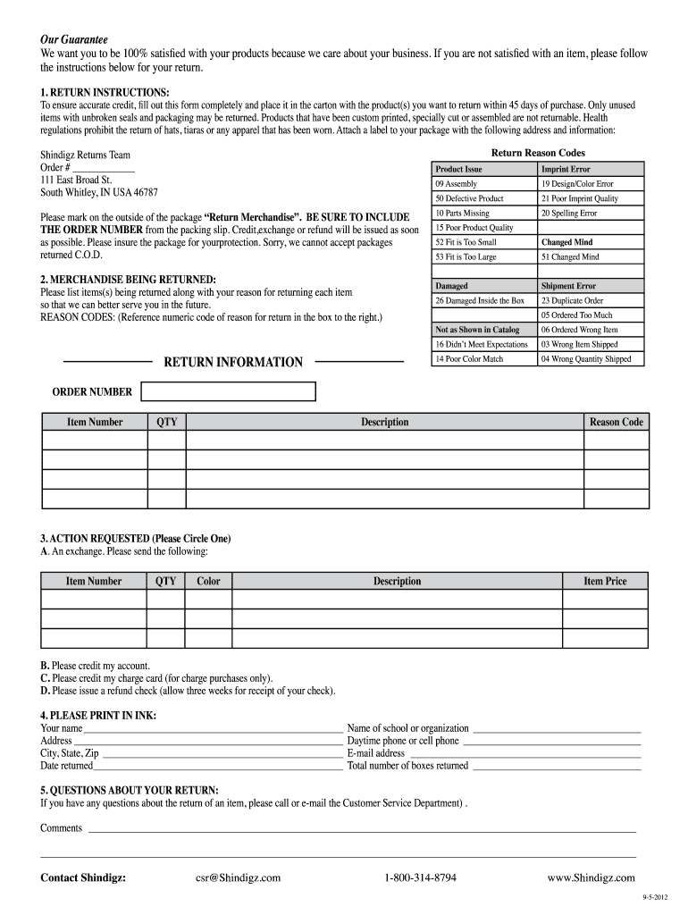  Llbean Return Forms 2012-2024