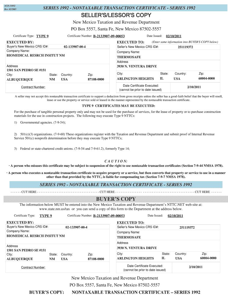 Nttc Form