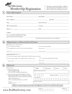 Red Hat Society Membership  Form
