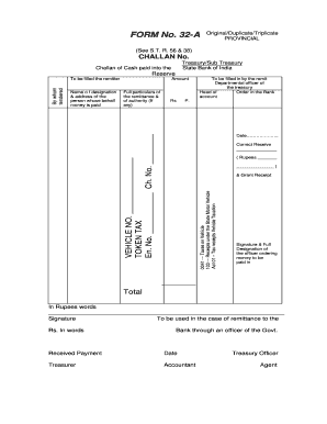 In Form a Challan