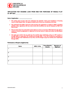 Hdb Finance Loan Application Form PDF Download