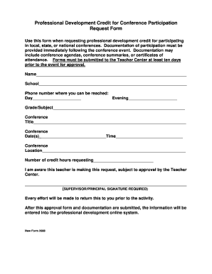 Conference Request Form