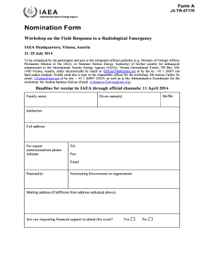 International Atomic Energy Treaty Form pdfFiller