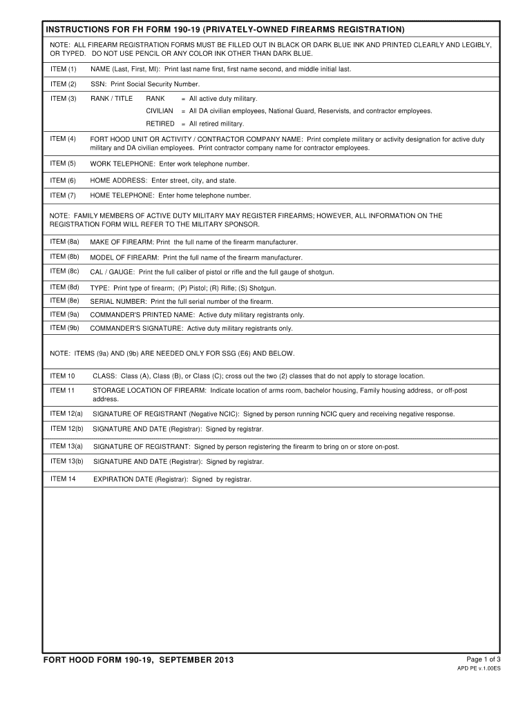  Fh 190 11  Form 2013