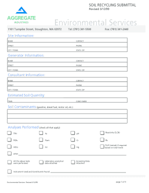 Environmental Services Aggregate Industries US  Form