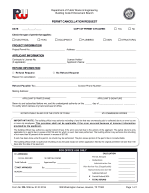  Permit Cancellation Form 2016