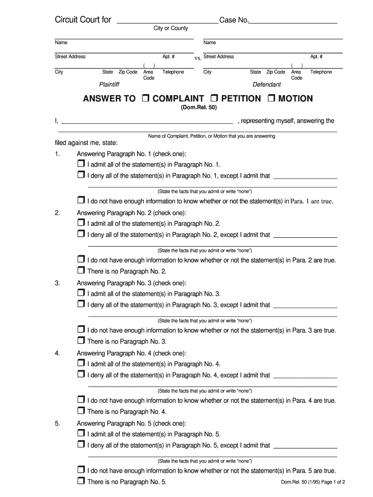 Cc Dr 50 Fillable  Form