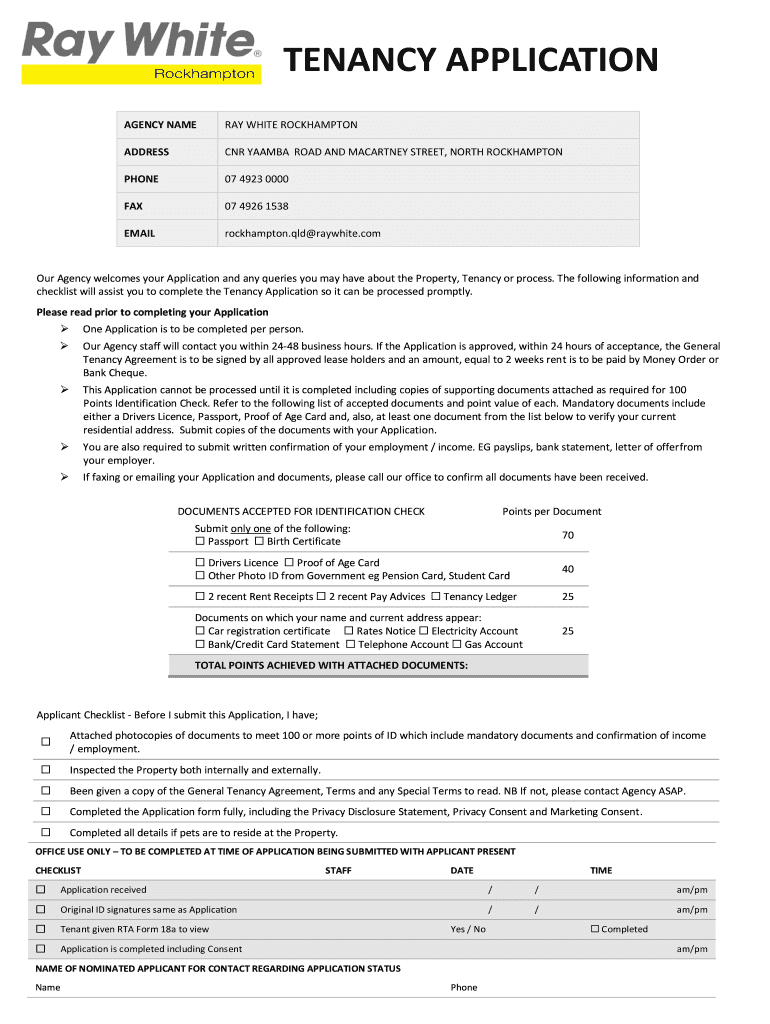 White Application Form