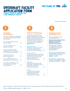 Overdraft Application Form