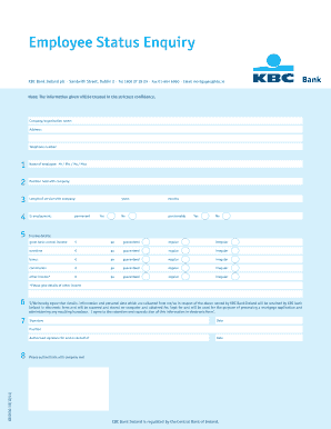 Kbc Employee Status Form
