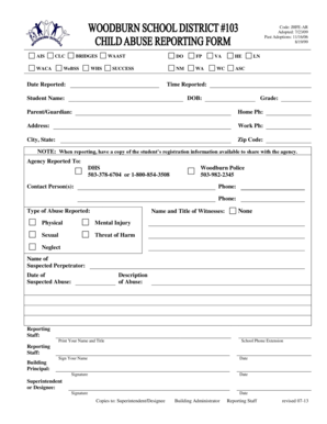 Child Abuse Reporting Form Woodburn School District Woodburnsd
