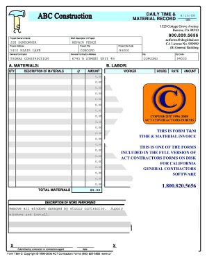 Act Contractor Forms