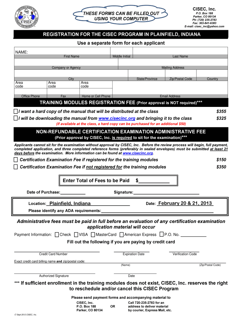  CISEC Registration and Application Checklist INAFSM 2012-2024