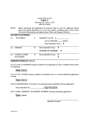 Land Title Form