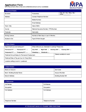 Mpa Application Form