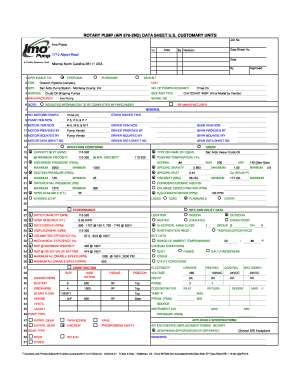 API 676 Datasheet Excel  Form