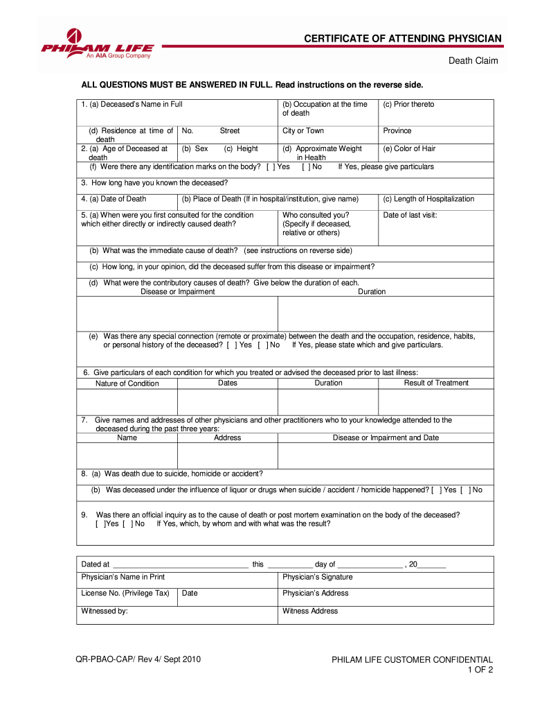 Philam Life Downloadable Forms