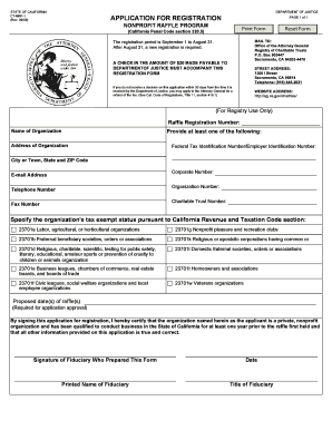 CT NRP 1, Application for Registration Nonprofit Raffle Program Lagunabeachcf  Form