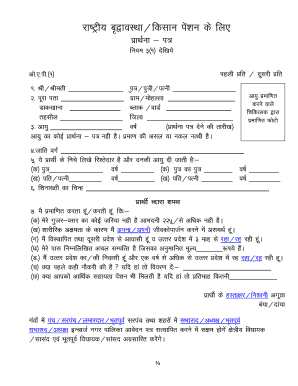 Application Form for Senior Citizen Pension