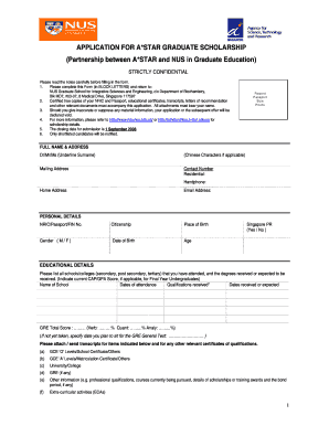 Nus Application  Form