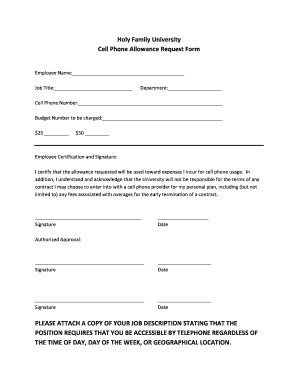 Cell Phone Request Form