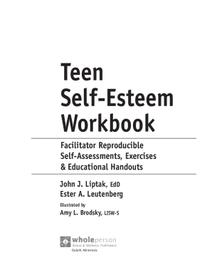 Self Esteem Workbook PDF  Form