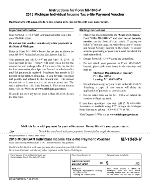 MI 1040 V State of Michigan Michigan  Form