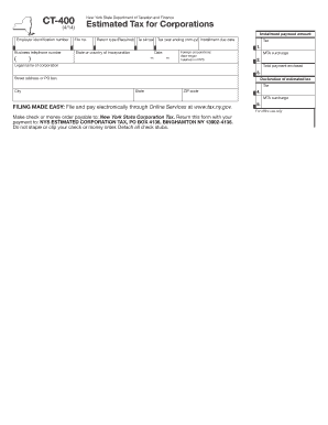  Form CT 400 Tax Ny 2014