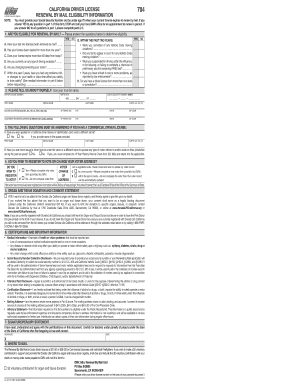 DL 410 FO, Renewal by Mail Eligibility Form Drivers Licenses Org