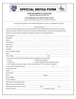 Medical Release Form Michigan