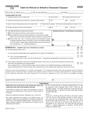 Arizona Form 131 Arizona Department of Revenue