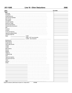 US 1120S  Form