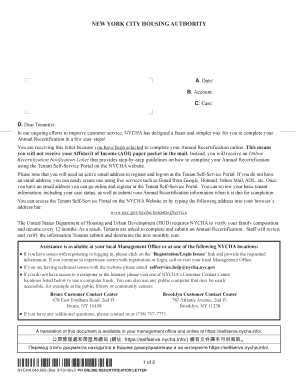 Nycha Self Service Portal  Form