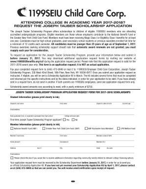 Joseph Tauber Scholarship  Form