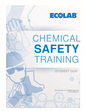 Ecolab Chemical Safety Training  Form