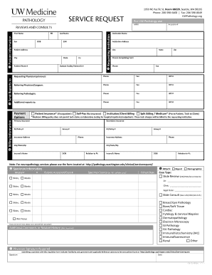  Slide Review and Consult Request Form UW Medicine Pathology 2013