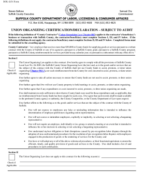 DOL LO1 Form Suffolkcountyny