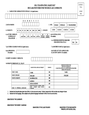 Sslc Form