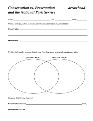 Conservation Vs Preservation Venn Diagram  Form