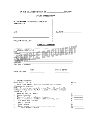 COVER SHEET Mississippi Supreme Court  Form