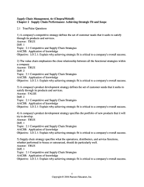 Supply Chain Management, 6e ChopraMeindl  Form