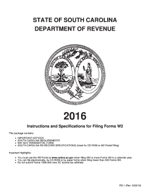  South Carolina Department of Revenue Fillable Forms 2016