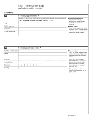 Get and Sign In01 Continuation Page 2016 Form