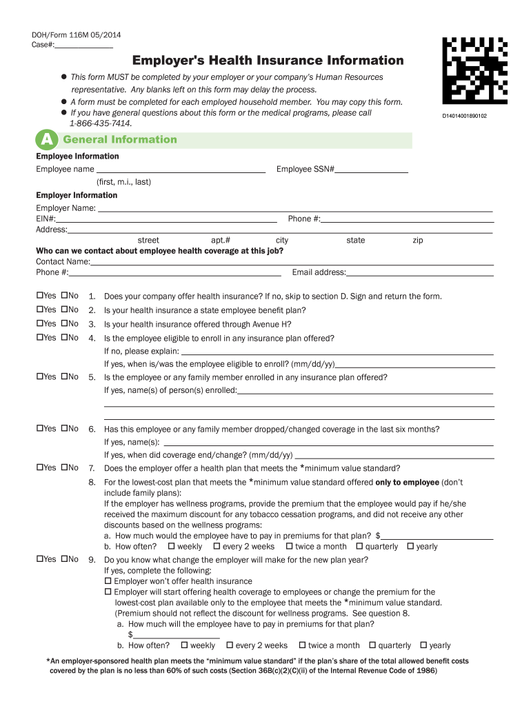 Get and Sign Doh Form 116m 