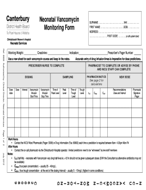  Monitoring Form