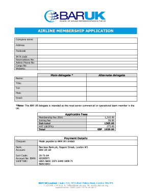 Airline Application Form