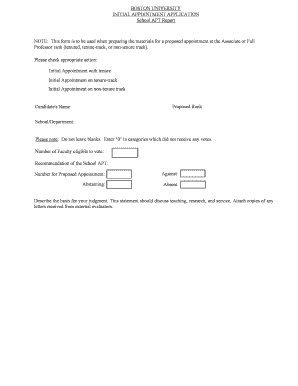  INITIAL APPOINTMENT APPLICATION 2012-2024