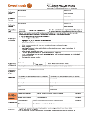 Fullmakt Privatperson PDF  Form